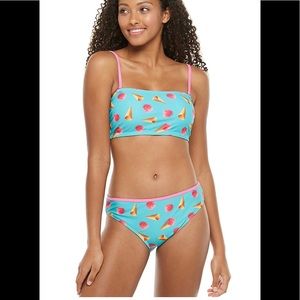 Undercurrent junior bandeaukini set ice cream